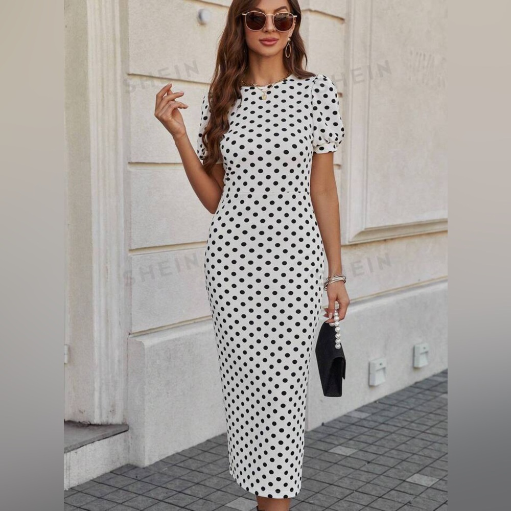 Classic Polka Dot Printed Dress